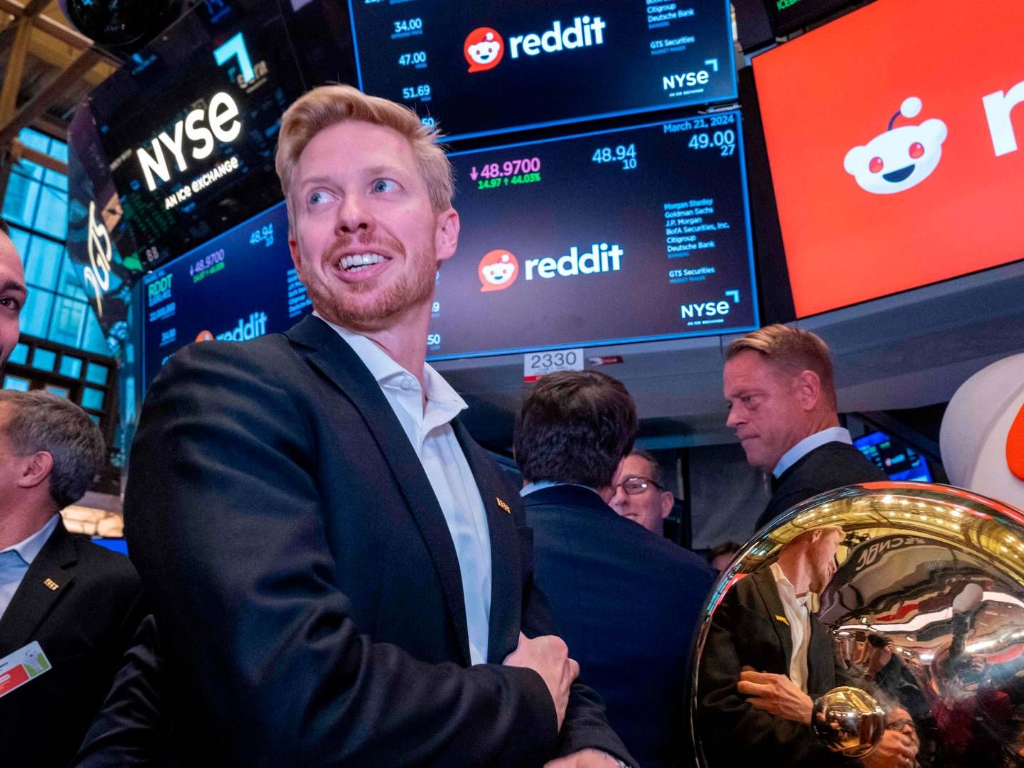 Reddits adm. direktør Steve Huffman var på gulvet på børsen i New York torsdag for at ringe salget af Reddit-aktier i gang.