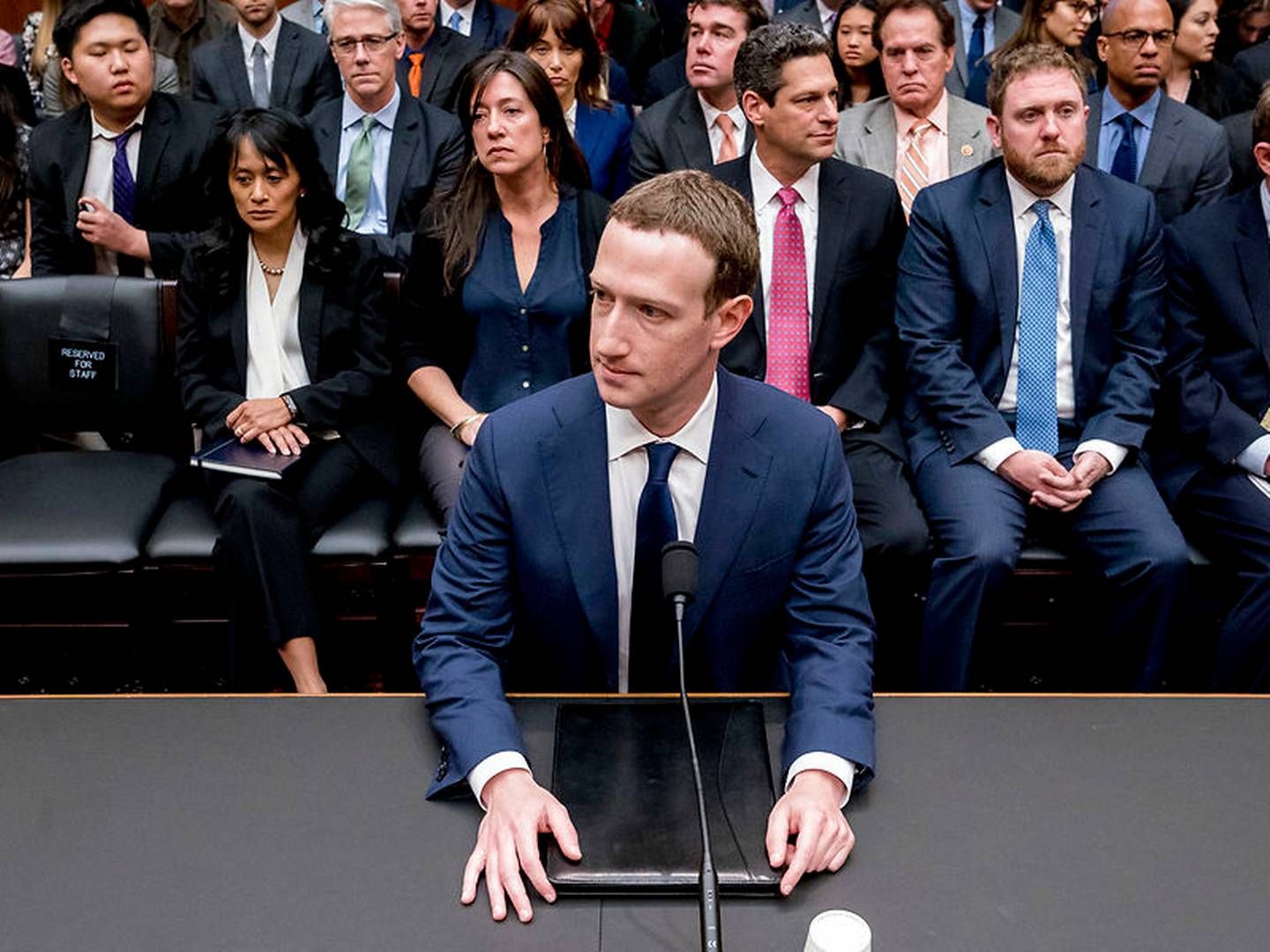 Facebooks stifter Mark Zuckerberg under én af de seneste dages høringer. | Foto: Ritzau Scanpix/AP/Andrew Harnik