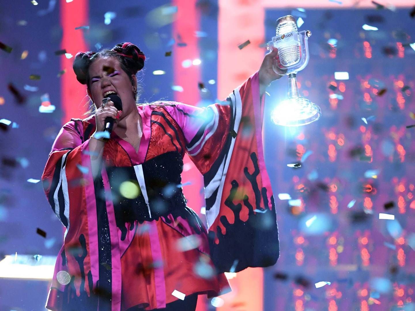 Den israelske sangerinde Netta Barzilai vandt lørdag aften den 63. udgave af Eurovision Song Contest, der blev afholdt i Portugal. | Foto: Ritzau scanpix/AFP/Francisco Leong