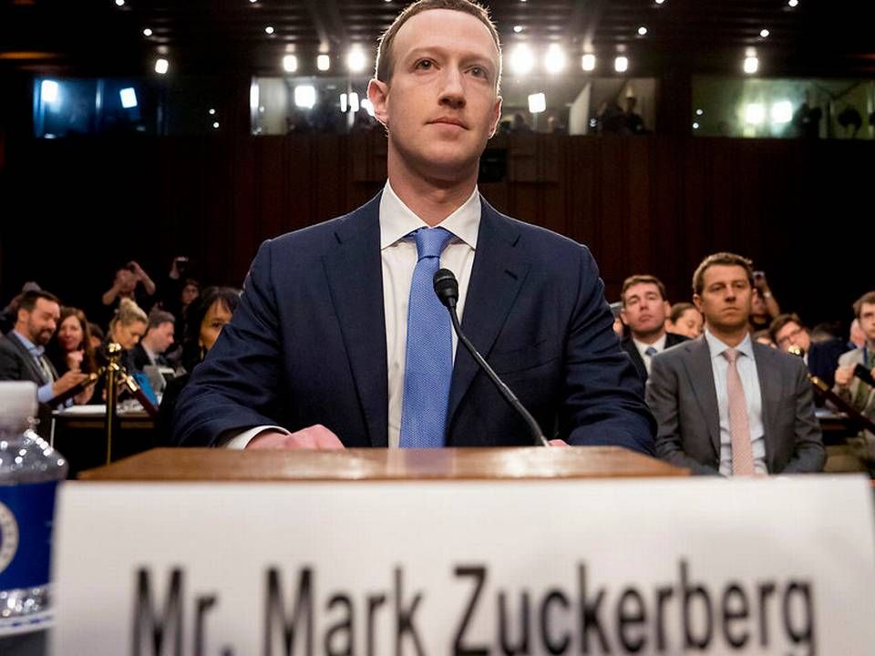 Mark Zuckerberg under én af høringerne i Kongressen i USA i april. | Foto: Ritzau Scanpix/AP/Andrew Harnik