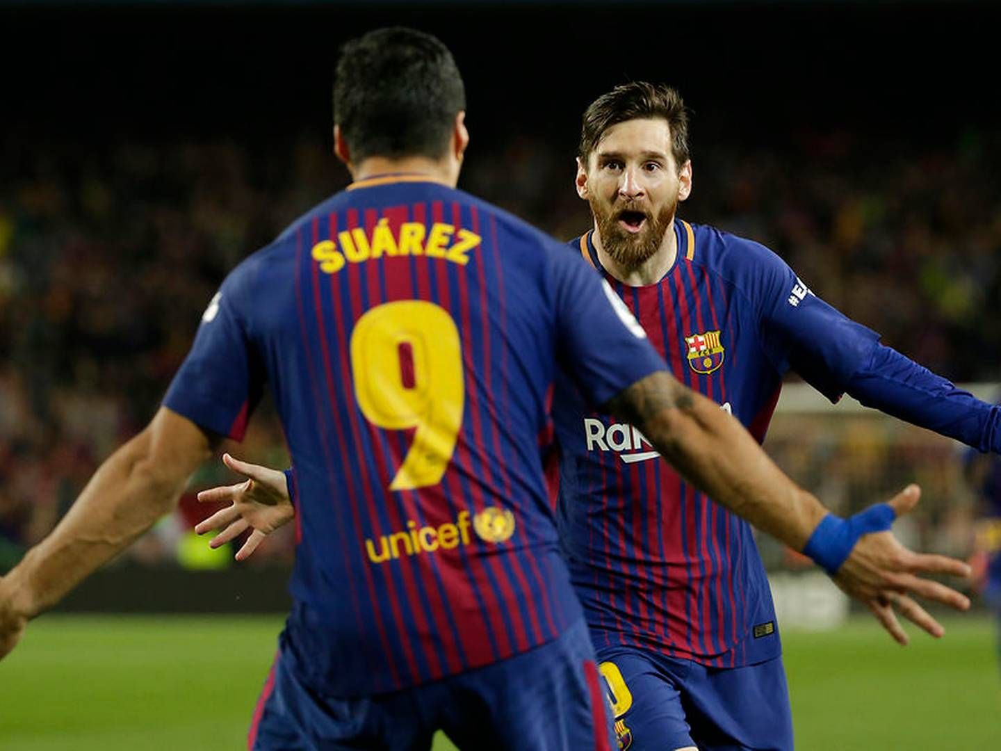 Lionel Messi og Luis Suárez. | Foto: ritzau/Scanpix/Emilio Morenatti