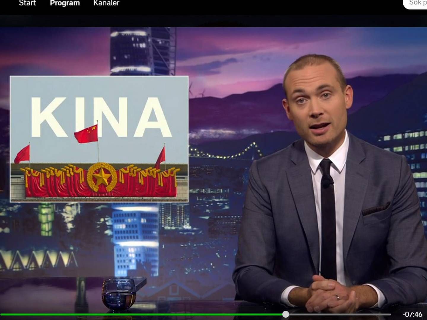 Foto: Screenshot fra satireprogrammet "Svenska Nyheter" på SVT