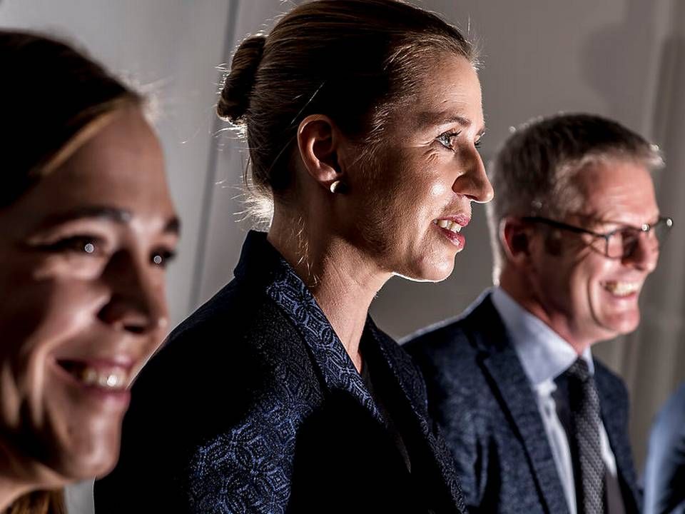 Astrid Krag, Mette Frederiksen samt Flemming Møller Mortensen. | Foto: Mads Claus Rasmussen/Ritzau Scanpix