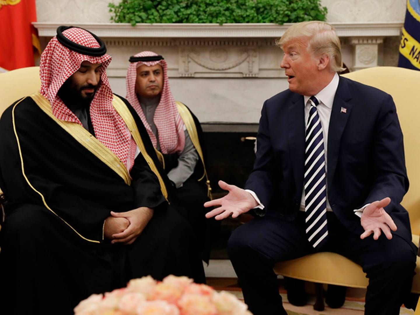 Mohammed bin Salman og Donald Trump mødtes i Det Hvide Hus i marts 2018. | Foto: Ritzau Scanpix/AP/Evan Vucci