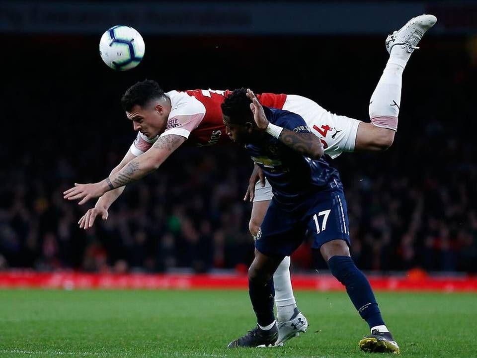 Billede fra weekendens Premier Legaue-kamp mellem Arsenal og Manchester United. | Foto: Ritzau Scanpix/AFP/Ian Kington