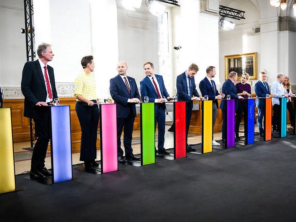 De 13 partiledere mødtes tirsdag først til debat på Christiansborg transmitteret af DR kl. 19. | Foto: Ida Marie Odgaard/Ritzau Scanpix