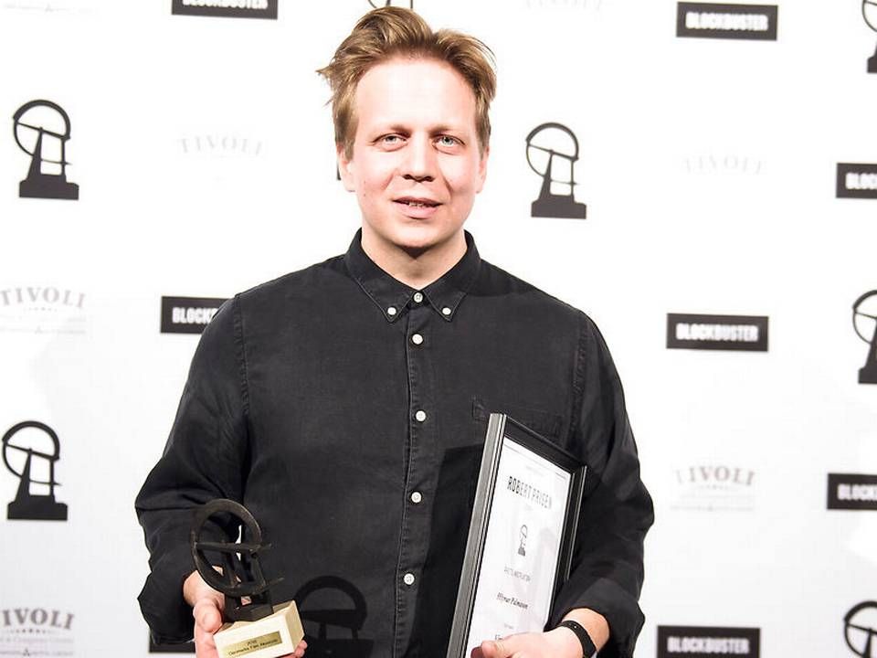 Instruktøren Hlynur Pálmason ved Robert Prisen 2018, hvor han blev kåret som årets instruktør for filmen "Vinterbrødre". | Foto: Jonas Olufson / Ritzau Scanpix