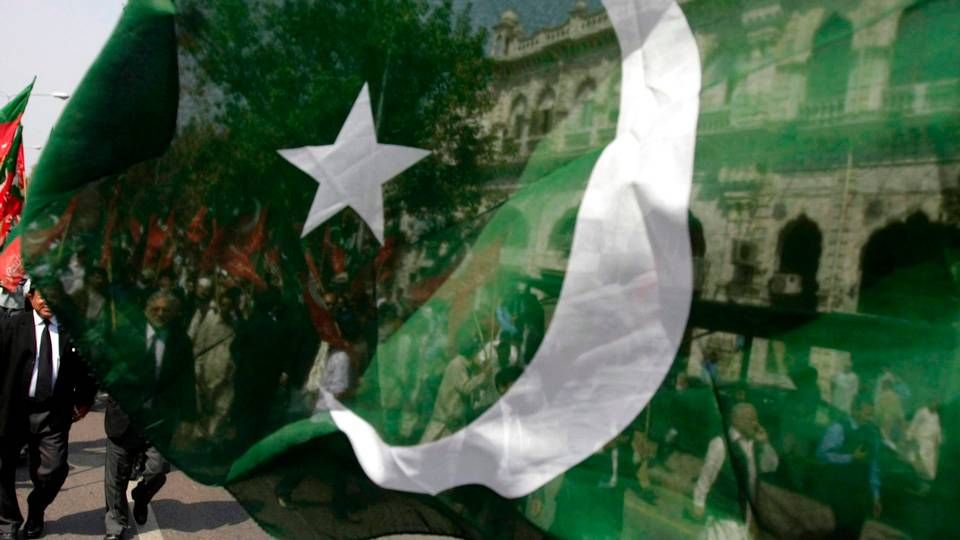 Fotoet viser det pakistanske flag. | Foto: K.m.chaudary/AP/Ritzau Scanpix