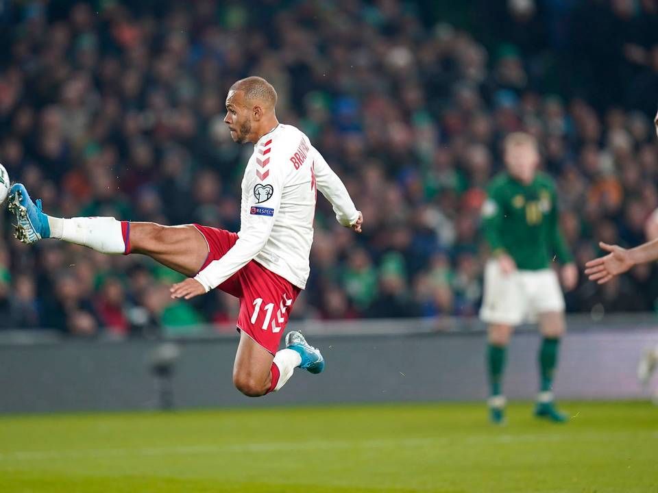 Mediano beskæftiger sig primært med fodbold – her et billede fra gårsdagens herrelandskamp mellem Danmark og Irland, som endte 1-1. | Foto: Liselotte Sabroe/Ritzau Scanpix