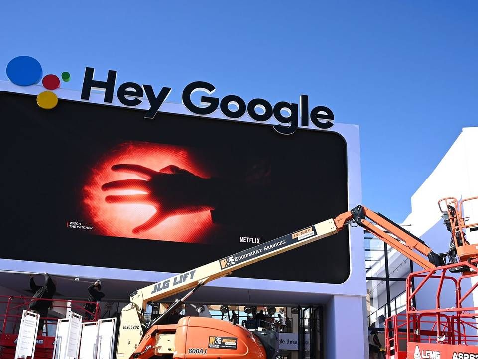 Google gør klar til verdens største elektronikmesse Consumer Electronics Show (CES) i Las Vegas, der har fundet sted fra 7. januar og slutter i dag fredag | Foto: Robyn Beck/AFP/Ritzau Scanpix