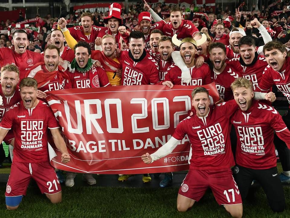 Det danske herrelandshold i fodbold sikrede sig kvalifikation til EM-slutrunden efter at have spillet 1-1 på udebane mod Irland i november. | Foto: Lars Poulsen