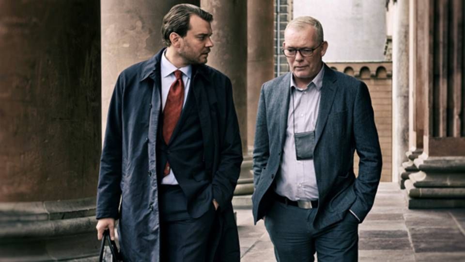 Pilou Asbæk og Søren Malling i TV 2's "Efterforskningen", der bl.a. blev til med støtte på 1 mio. euro fra Creative Europes mediepulje. | Foto: Henrik Ohsten/TV 2