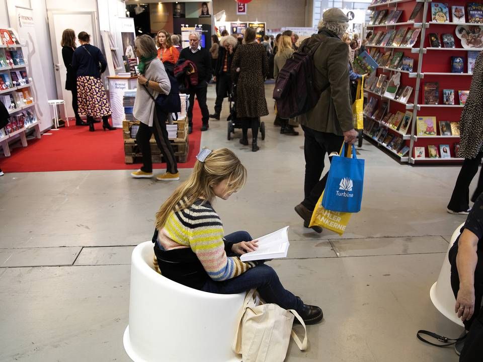Billede fra den største danske bogmesse Bogforum, der fandt sted i november 2019. Under årets Bogforum var der knap 39.000 besøgende. Til sammenligning forventer man 250.000 besøgende til London Book Fair 10.-12. marts. | Foto: Finn Frandsen/Ritzau Scanpix
