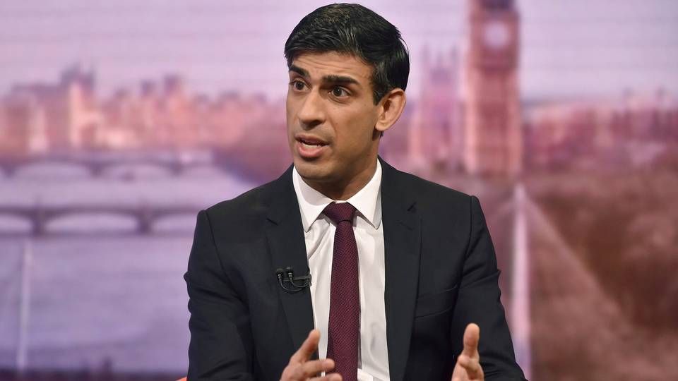 Storbritanniens finansminister, Rishi Sunak. | Foto: Jeff Overs/Reuters/Ritzau Scanpix