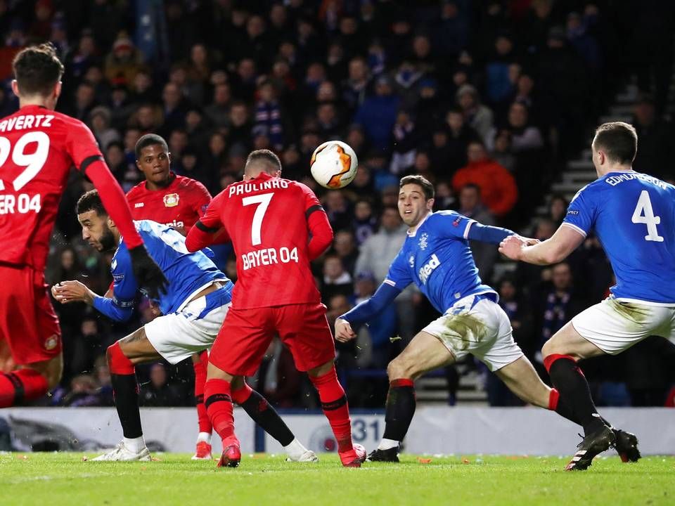 I Europa League, som Discovery har rettighederne til indtil 2021, mødtes Rangers og Bayer Leverkusen tidligere på året. | Foto: Russell Cheyne/Reuters/Ritzau Scanpix