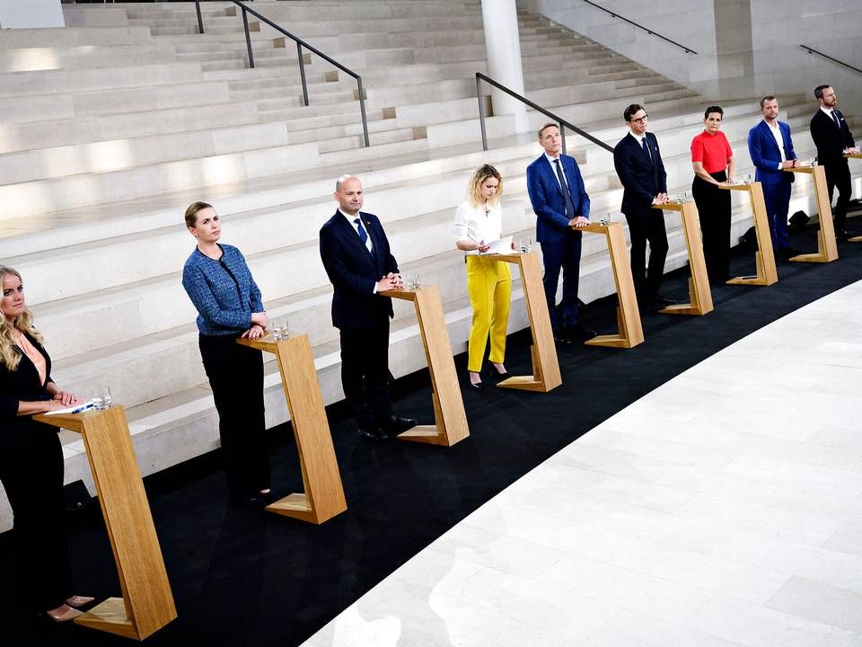 DR og TV 2 samlede lederne af Folketingets partier til debat torsdag på Statens Museum for Kunst i København. | Foto: Philip Davali/Ritzau Scanpix