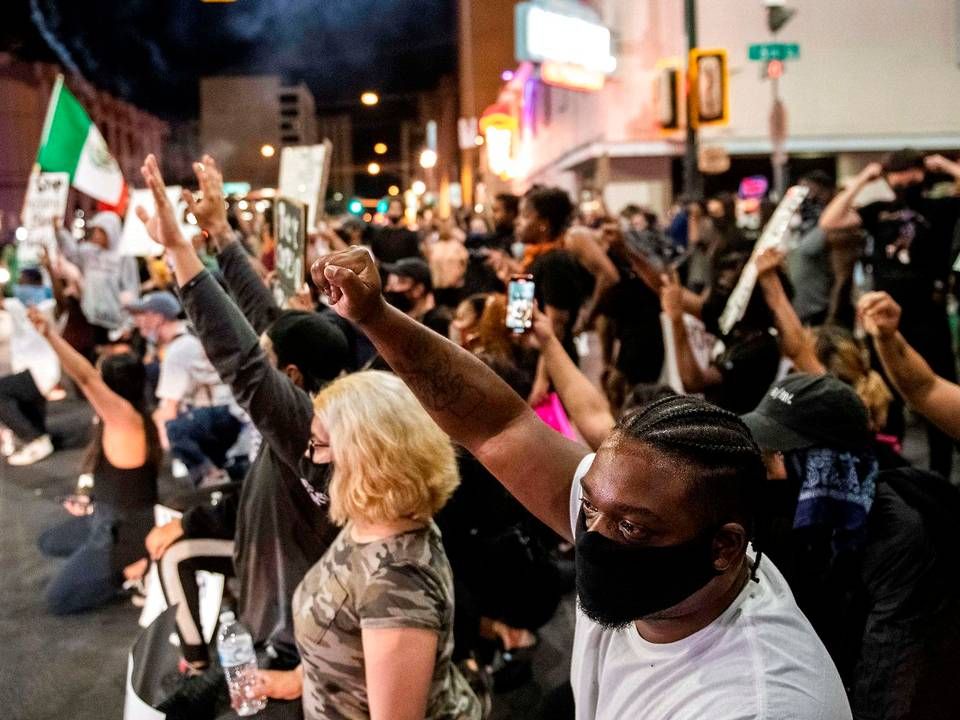 Las Vegas var blandt de byer i USA, hvor borgere mandag demonstrerede. | Foto: Bridget Bennett/AFP/Ritzau Scanpix