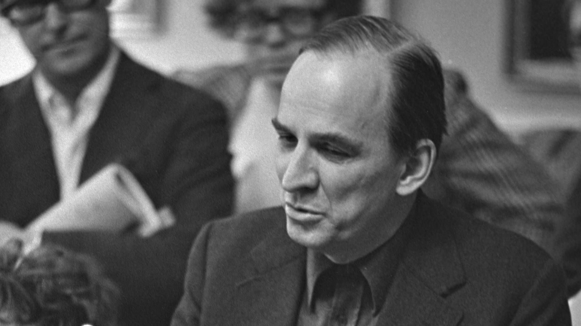 Ingmar Bergman under et pressemøde i 1973. Han døde i 2007. | Foto: Jacob Maarbjerg/POLARCHIVE/Ritzau Scanpix
