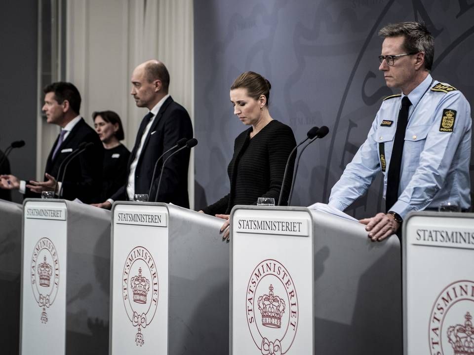 Det var på et pressemøde i Statsministeriet 11. marts, at nedlukningen af store dele af samfundet blev meldt ud. | Foto: ANTHON UNGER