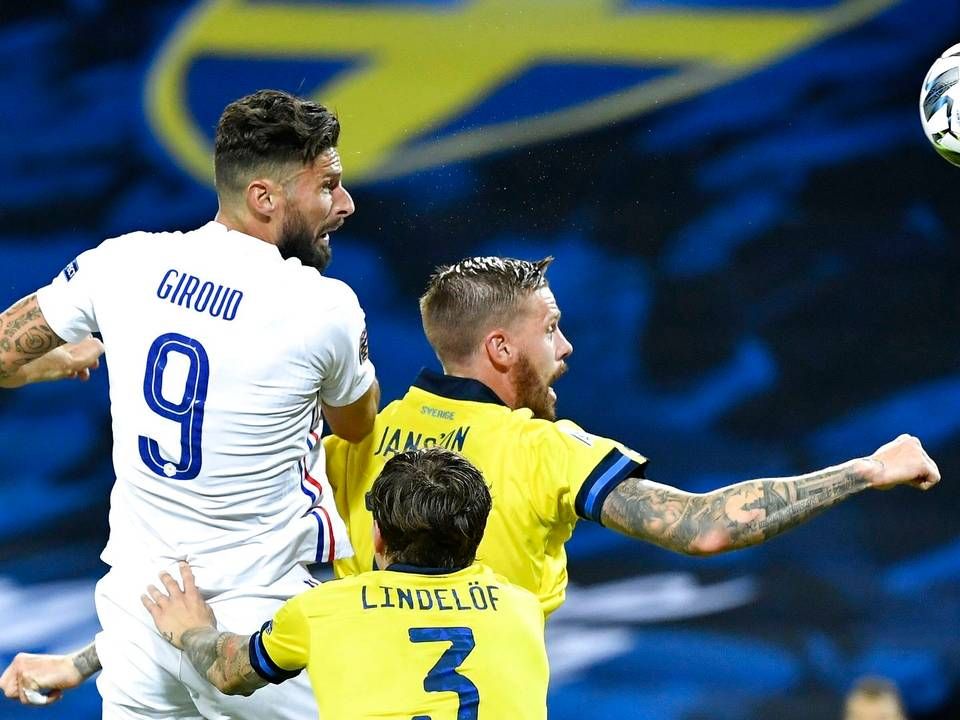 Det svenske herrelandshold i fodbold spillede lørdag i Nations League mod Frankrig med et 0-1-nederlag til følge. | Foto: Jessica Gow/AFP/Ritzau Scanpix