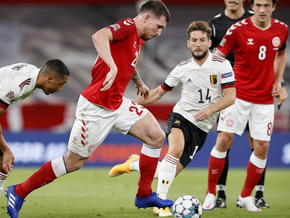 Det danske herrelandshold i fodbold spillede lørdag Nations League-kamp mod Belgien og tabte 0-2. | Foto: Jens Dresling