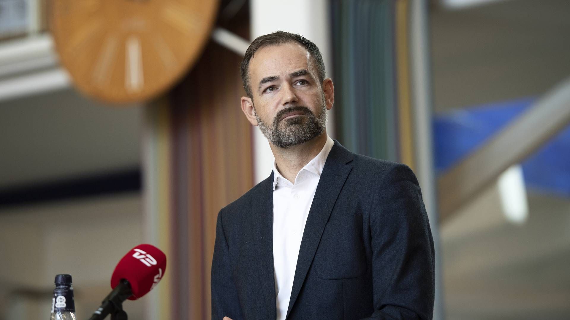 Formanden for Kommunernes Landsforening, Jacob Bundsgaard (S), opfordrer til at hæve den samlede mediestøtte i kommende medieforlig. | Foto: Kasper Heden Andersen/Ritzau Scanpix