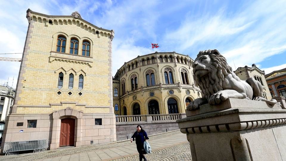 Den norske regering, der holder til i Stortinget i Oslo, har afsat 300 mio. norske kroner som hjælpepakke til norske medier. | Foto: Ints Kalnins/Reuters/Ritzau Scanpix