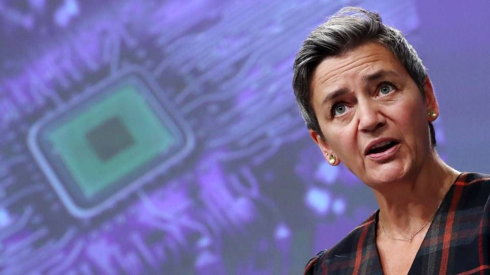 Konkurrencekommissær og næstformand i EU-Kommissionen med ansvarlig for digitalisering, Margrethe Vestager arbejder på tiltag, der skal øge digital konkurrence | Foto: Yves Herman/Reuters/Ritzau Scanpix