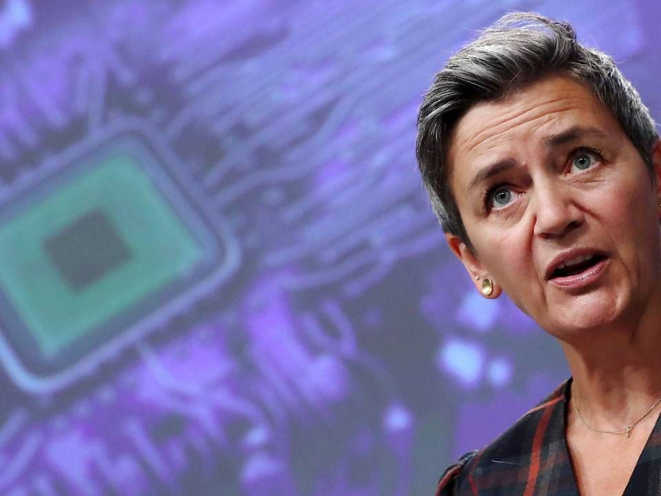 Konkurrencekommissær og næstformand i EU-Kommissionen med ansvarlig for digitalisering, Margrethe Vestager arbejder på tiltag, der skal øge digital konkurrence | Foto: Yves Herman/Reuters/Ritzau Scanpix