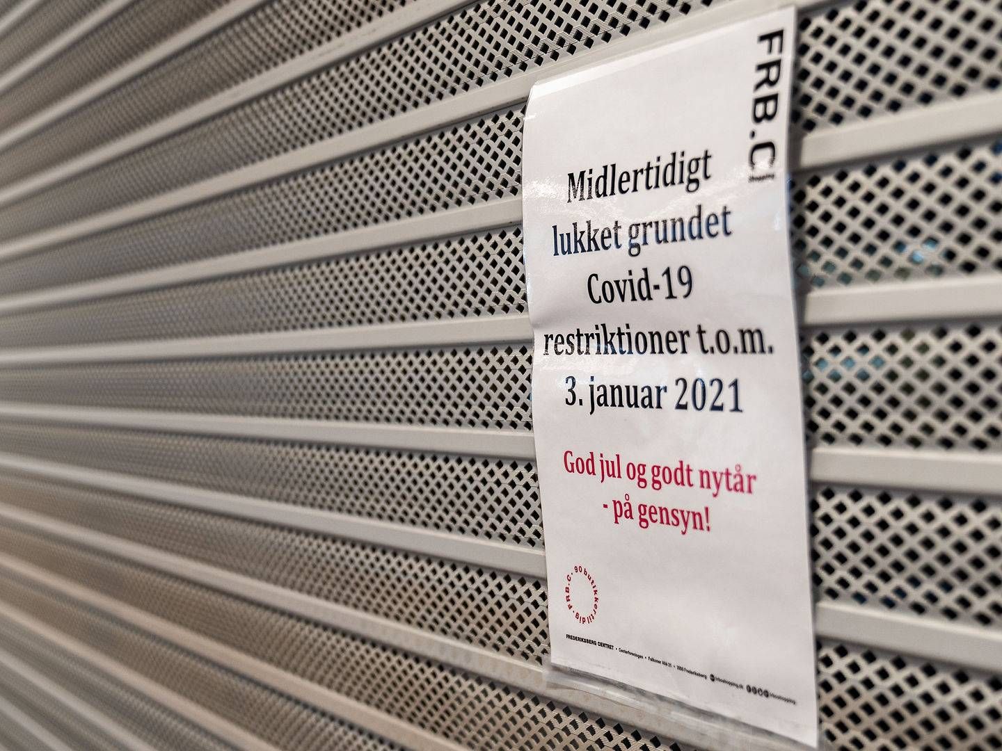 Lukkede storcentre har været en del af coronakrisens følger. Indtil videre er storcentrene og den øvrige detailhandel lukket frem til og med 3. januar. Kun butikker, der sælger dagligvarer, og apoteker må holde åbent. | Foto: Emil Helms/Ritzau Scanpix