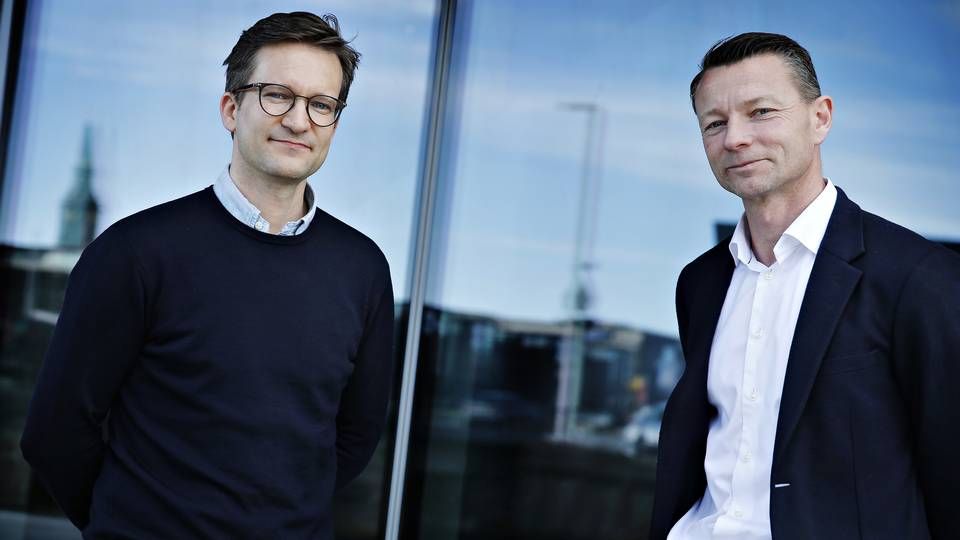 Facebooks nordiske topchefer Martin Ruby (th), politisk chef for Facebook i Norden og Benelux, og Facebooks kommunikationschef i Norden, Peter Münster (tv). | Foto: Martin Lehmann/Politiken