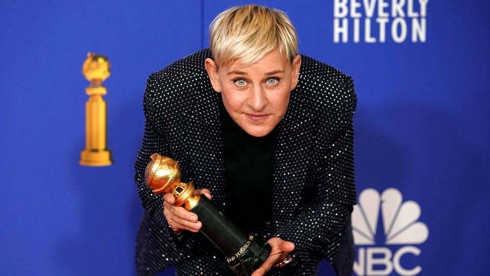 Ellen Degeneres modtog ved Golden Globe-uddelingen i 2020 en Carol Burnett Lifetime Acheivement Award for sin succesfulde tv-karriere. | Foto: Mike Blake/Reuters/Ritzau Scanpix