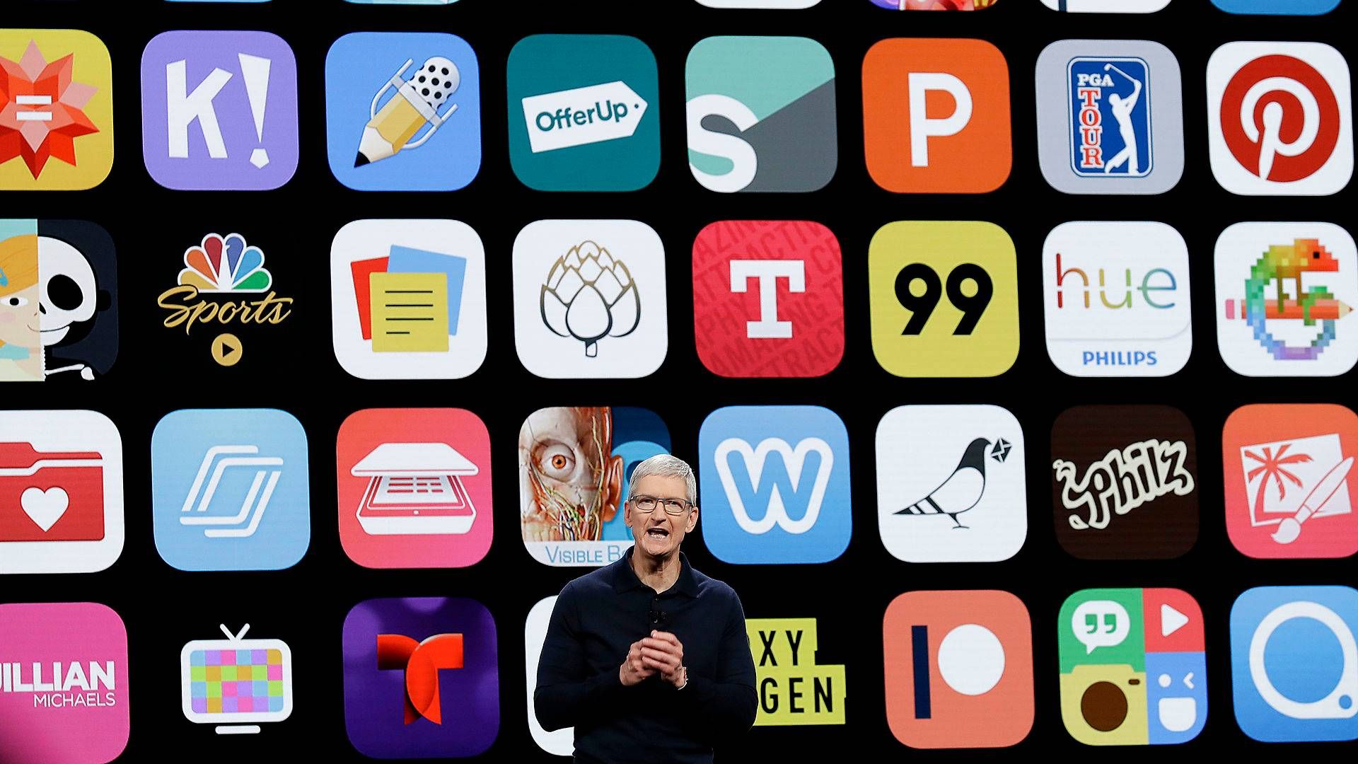 Apples adm. direktør Tim Cook kunne i sommeren 2020 annoncere IOS 14-styresystemet og de medfølgende privatlivsindstillinger. | Foto: Marcio Jose Sanchez/AP/Ritzau Scanpix