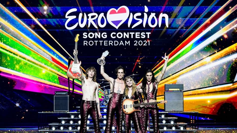 Kun omkring 500.000 danskere så med, da det italienske band Måneskin vandt Eurovision 2021. | Foto: Piroschka Van De Wouw/Reuters/Ritzau Scanpix