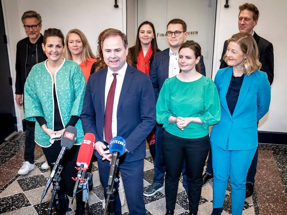 Partierne bag finanslovsaftalen for 2022 tæller ud over Socialdemokratiet, SF, Radikale Venstre, Enhedslisten, Alternativet og Kristendemokraterne. | Foto: Mads Claus Rasmussen/Ritzau Scanpix