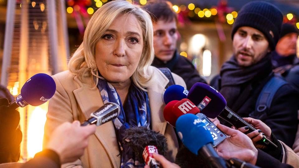 Marine Le Pen, leder af det franske højrefløjsparti Ressemblement National, stiller op til det franske presidentvalg. | Foto: Wojtek Radwanski/AFP/Ritzau Scanpix