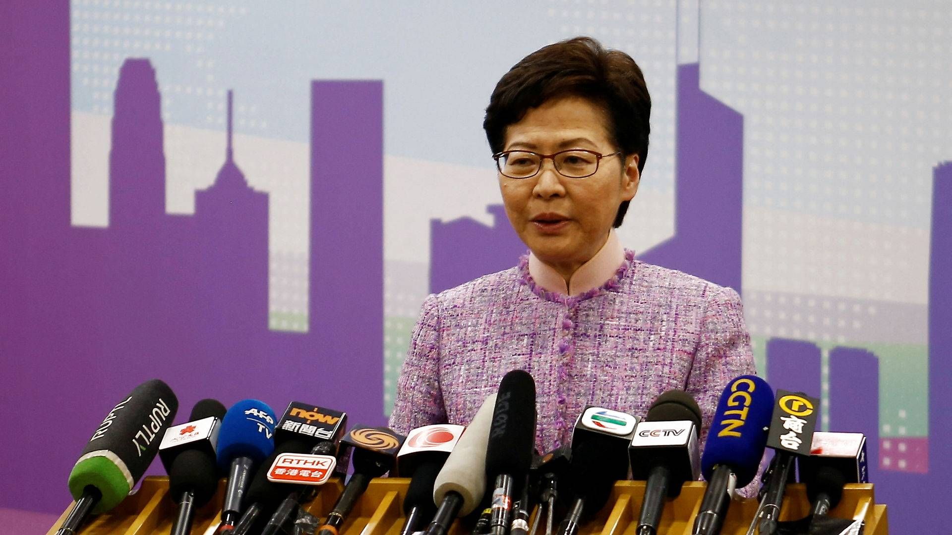 Carrie Lam, Hongkongs politiske leder. | Foto: Shubing Wang/Reuters/Ritzau Scanpix