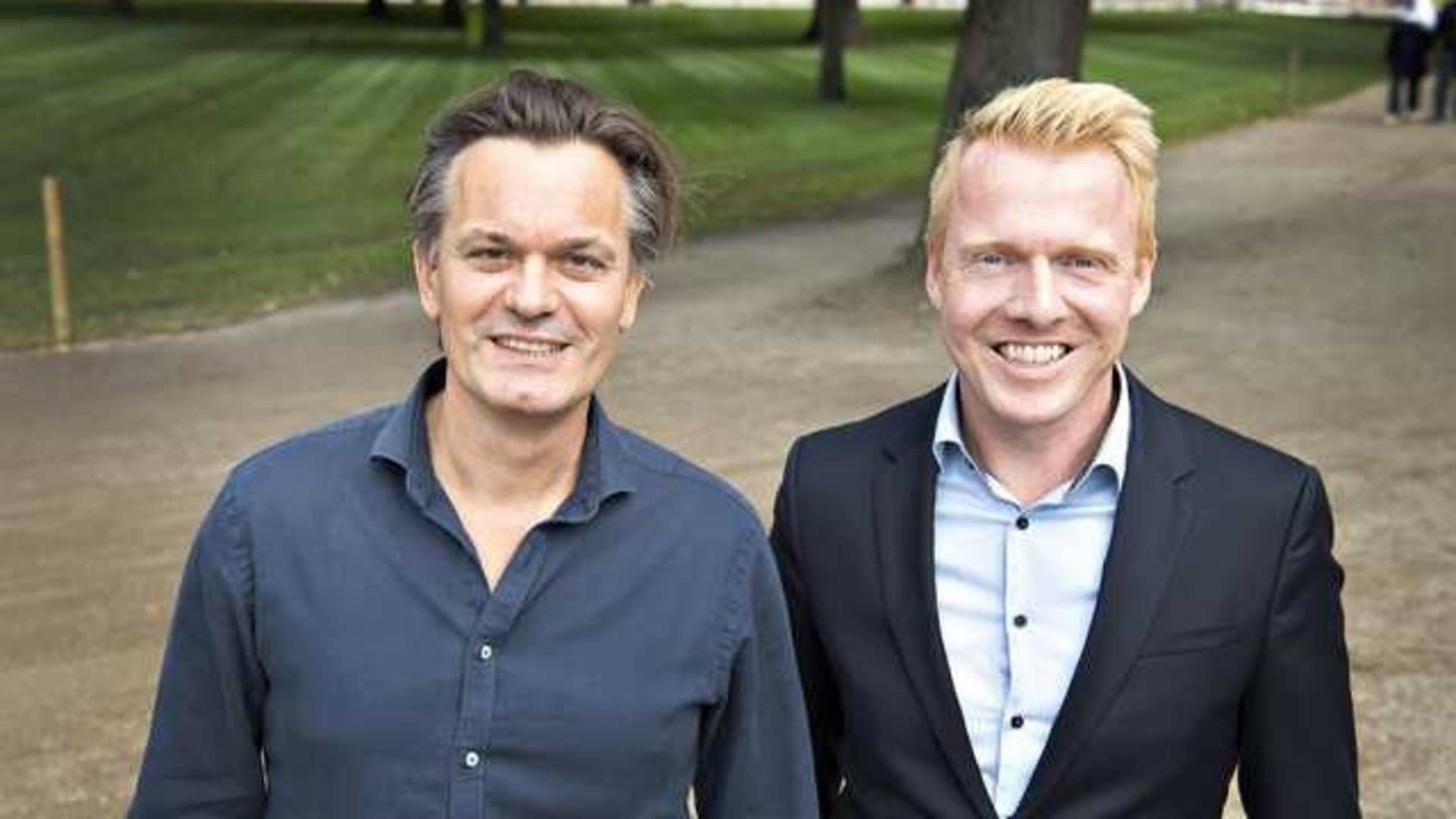 Lasse Handberg, tv, sammen med adm. direktør for FST Growth Morten Andersen. | Foto: KIM RUNE
