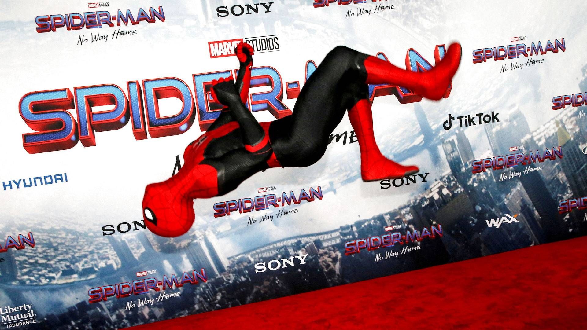 Filmen "Spider-Man - No Way Home" fik premiere to dage før nedlukningen. | Foto: Mario Anzuoni/Reuters/Ritzau Scanpix