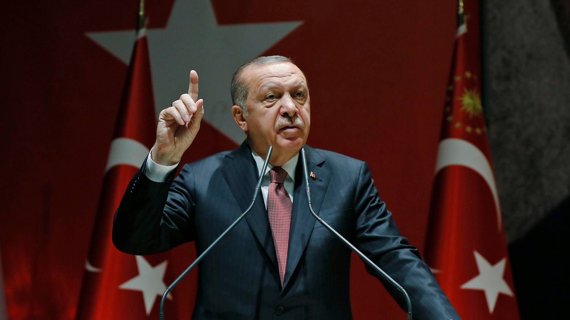 Tyrkiets præsident Recep Erdogan under en tale i 2018. | Foto: AP/Ritzau Scanpix