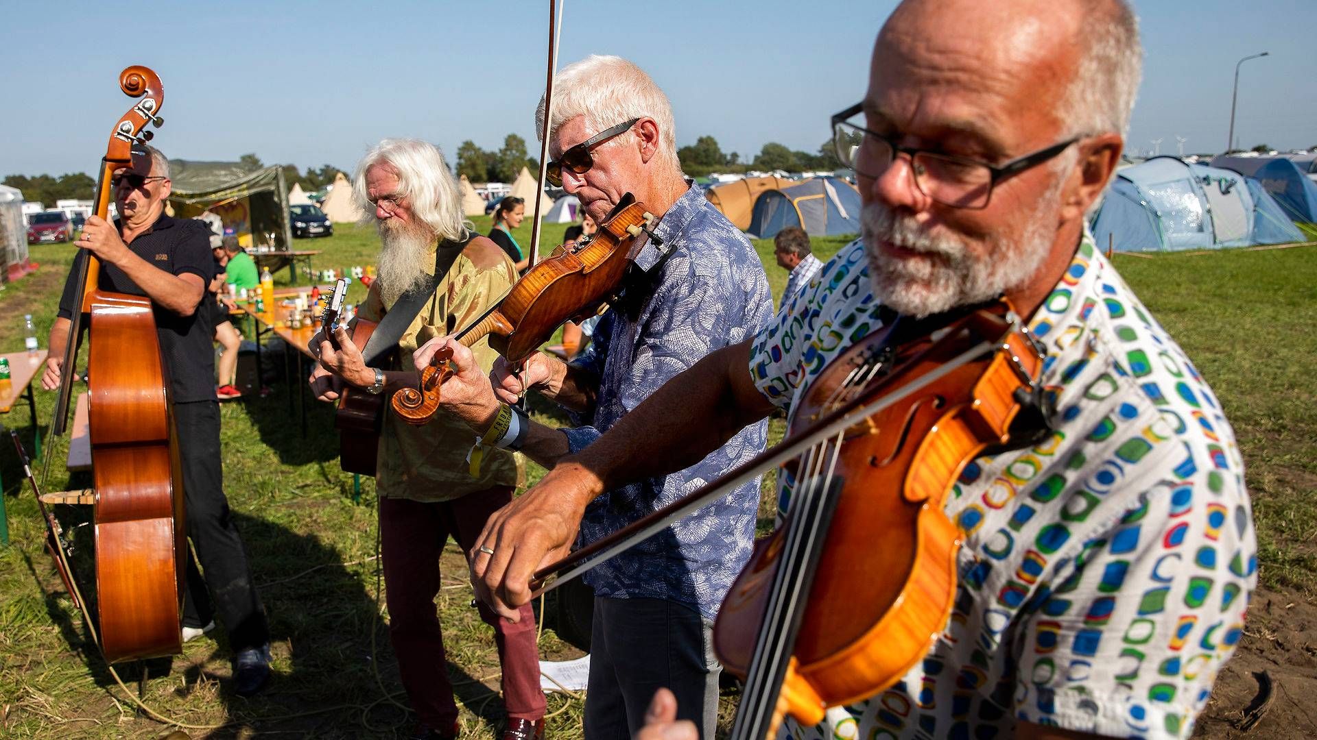 Spillemænd på Tønder Festival i 2019. | Foto: Finn Frandsen/Ritzau Scanpix