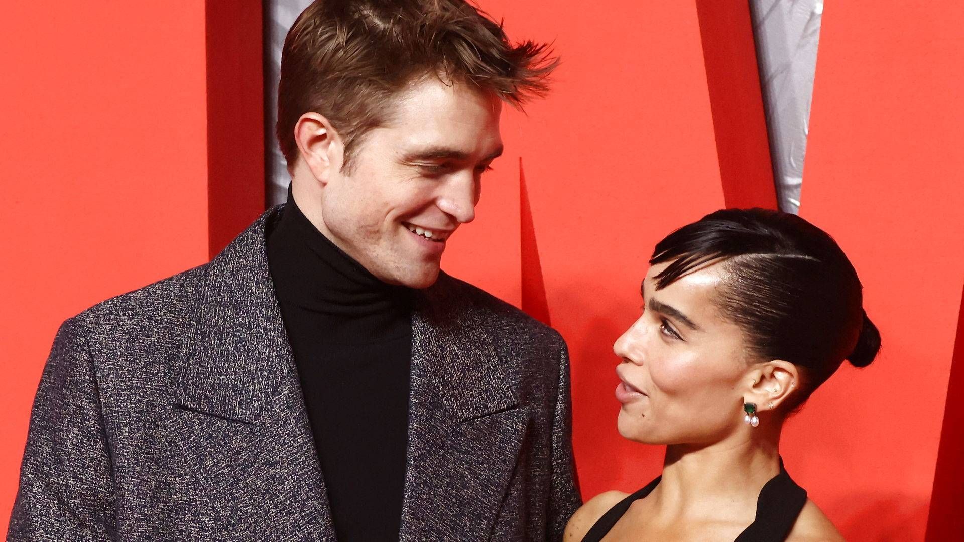 Skuespillere fra filmen The Batman, Robert Pattinson and Zoe Kravitz. | Foto: Tom Nicholson/Reuters/Ritzau Scanpix