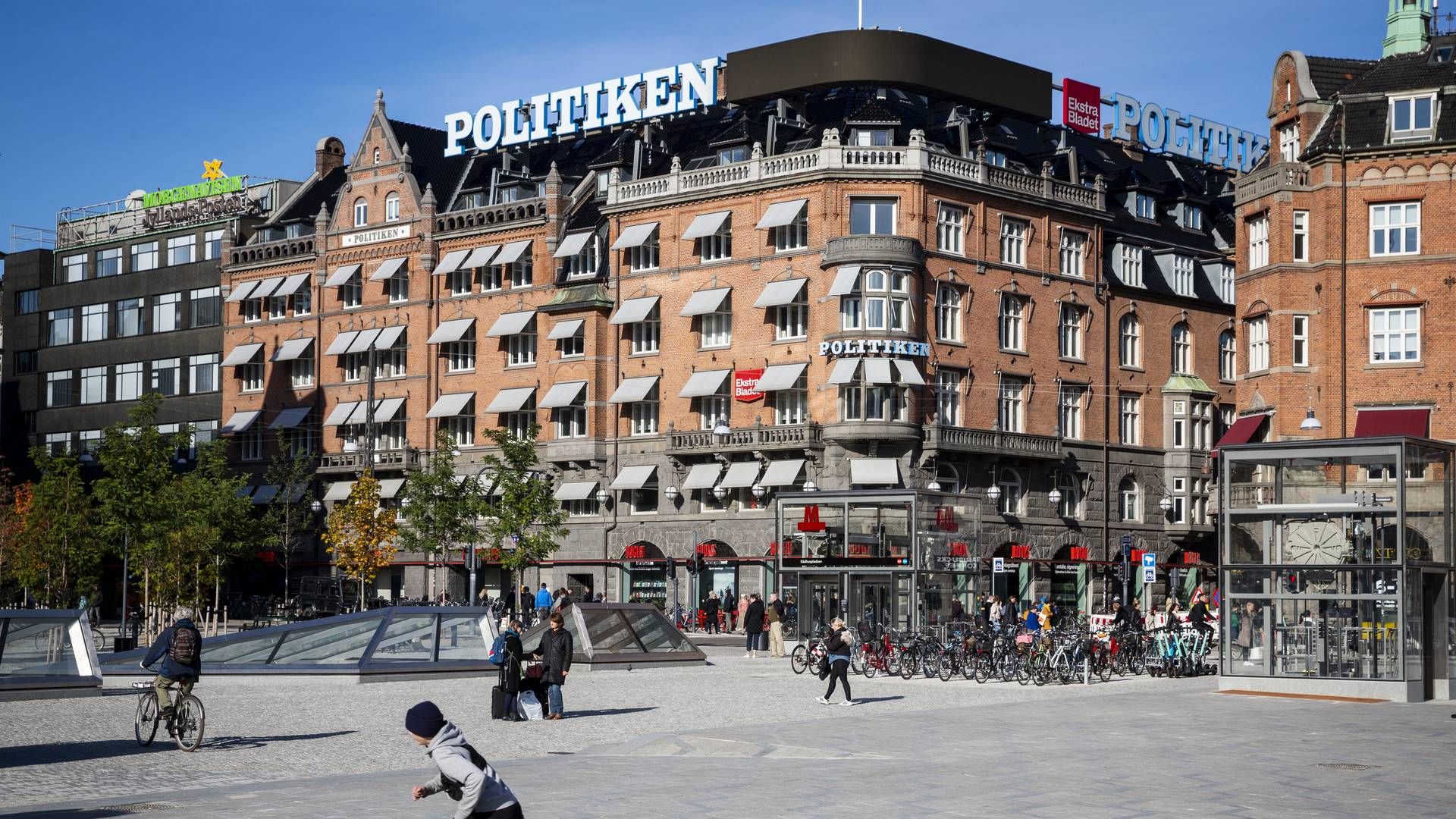 JP/Politikens Hus, der udgiver bl.a. Politiken, Jyllands-Posten og Ekstra Bladet som printmedier er den mediekoncern, der i 2021 gav det største overskud ifølge ny rapport. | Foto: Jens Hartmann/Ritzau Scanpix