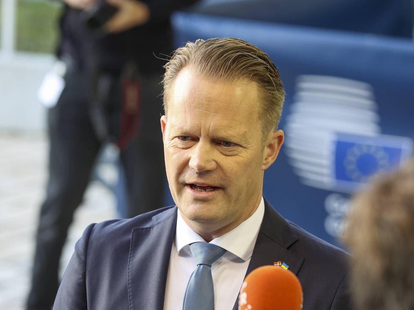 Med den nuværende geopolitiske situation er det vigtigt ikke at gøre sig afhængig af f.eks. Kina i vores forsyningskæder, lyder advarslen hos udenrigsminister Jeppe Kofod. | Foto: Julien Warnand/EPA / EPA