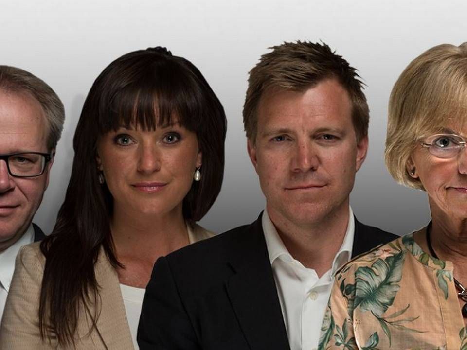 Fire af Politik.tv2.dk's nye kommentatorer. | Foto: TV 2