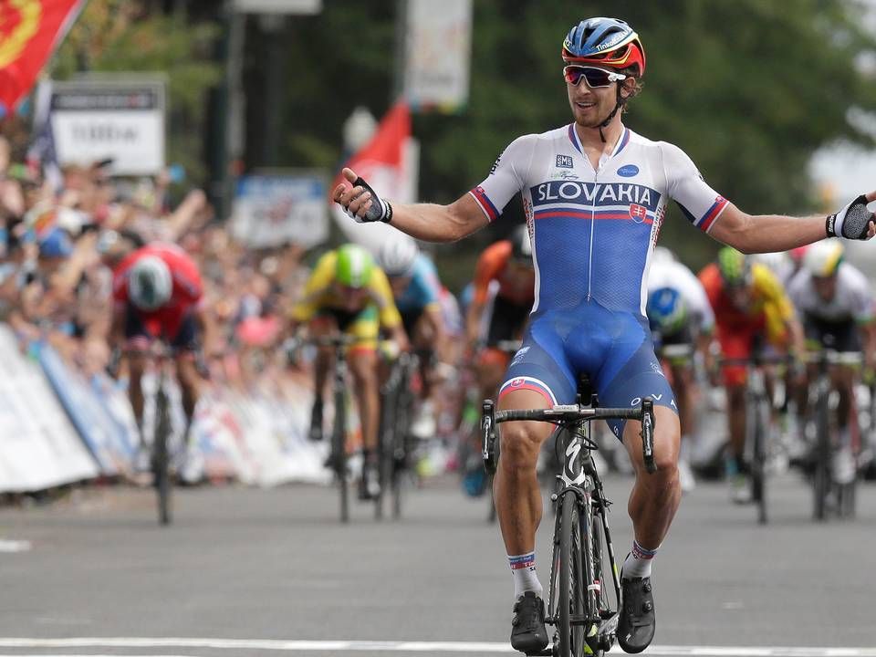 Peter Sagan vandt søndag aften dansk tid VM i cykling | Foto: GB/AP/Polfoto
