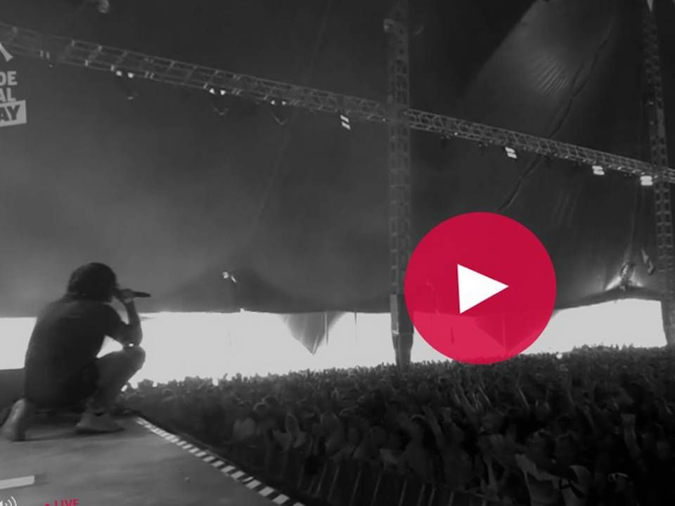 Skærmdump fra redbull.tv, der live streamer en stribe af koncerterne på årets musikfestival i Roskilde.