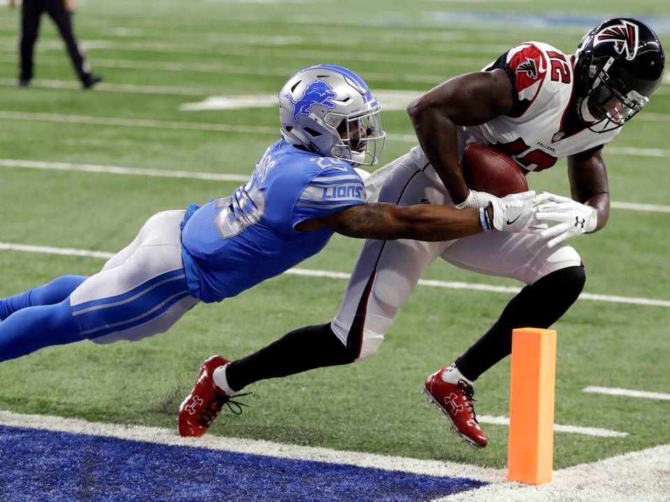 Billede fra weekendens NFL-kamp mellem Atlanta Falcons og Detroit Lions. | Foto: /ritzau/AP/Carlos Osorio
